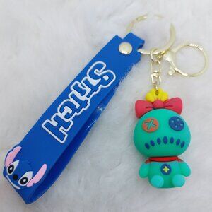 2/$25 Stitch and Scrump keychain wrist strap lanyard with 'Stitch'
